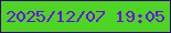 文字の大きさ：3、枠の色：2e026d、背景の色：4ed422、文字の色：6908e9 無料ブログパーツのブログ時計