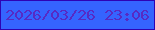 文字の大きさ：4、枠の色：2e03b4、背景の色：3564fe、文字の色：572ac4 無料ブログパーツのブログ時計