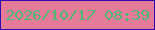 文字の大きさ：3、枠の色：2e07b0、背景の色：e47b98、文字の色：4fb674 無料ブログパーツのブログ時計