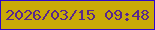 文字の大きさ：2、枠の色：2e08cb、背景の色：c9aa07、文字の色：59278c 無料ブログパーツのブログ時計