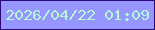 文字の大きさ：5、枠の色：2e0976、背景の色：9796fe、文字の色：b3f8d7 無料ブログパーツのブログ時計