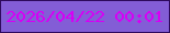 文字の大きさ：1、枠の色：2e0a5d、背景の色：835dd6、文字の色：d700f5 無料ブログパーツのブログ時計