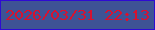 文字の大きさ：5、枠の色：2e0bd3、背景の色：3e5395、文字の色：d61230 無料ブログパーツのブログ時計