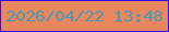 文字の大きさ：4、枠の色：2e0bf3、背景の色：e8875d、文字の色：4c98b2 無料ブログパーツのブログ時計