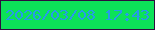 文字の大きさ：3、枠の色：2e0d3e、背景の色：0ce258、文字の色：279aea 無料ブログパーツのブログ時計