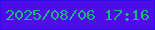 文字の大きさ：2、枠の色：2e0deb、背景の色：4c0be7、文字の色：19b581 無料ブログパーツのブログ時計