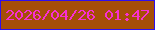 文字の大きさ：2、枠の色：2e0fed、背景の色：a54e08、文字の色：f82fd3 無料ブログパーツのブログ時計
