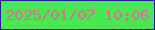 文字の大きさ：5、枠の色：2e12b6、背景の色：47e950、文字の色：e26a9c 無料ブログパーツのブログ時計