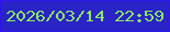 文字の大きさ：4、枠の色：2e15ef、背景の色：2a24c7、文字の色：8ce860 無料ブログパーツのブログ時計
