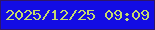 文字の大きさ：2、枠の色：2e166c、背景の色：130ce5、文字の色：c4da6e 無料ブログパーツのブログ時計
