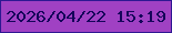 文字の大きさ：2、枠の色：2e1892、背景の色：a041c3、文字の色：15055a 無料ブログパーツのブログ時計