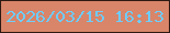 文字の大きさ：2、枠の色：2e1913、背景の色：d88569、文字の色：6eccfc 無料ブログパーツのブログ時計