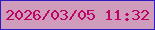 文字の大きさ：5、枠の色：2e1bc1、背景の色：cf9cbc、文字の色：bd0364 無料ブログパーツのブログ時計