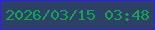 文字の大きさ：2、枠の色：2e1bf5、背景の色：2d4166、文字の色：16a350 無料ブログパーツのブログ時計