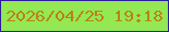 文字の大きさ：2、枠の色：2e1e9d、背景の色：94e853、文字の色：ba8216 無料ブログパーツのブログ時計
