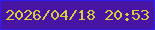 文字の大きさ：1、枠の色：2e1ef2、背景の色：4814a4、文字の色：dacc3d 無料ブログパーツのブログ時計