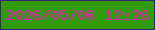 文字の大きさ：1、枠の色：2e2483、背景の色：309b07、文字の色：df1ab5 無料ブログパーツのブログ時計
