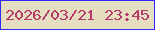 文字の大きさ：3、枠の色：2e28ff、背景の色：e6dec1、文字の色：b53a6a 無料ブログパーツのブログ時計
