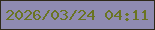 文字の大きさ：3、枠の色：2e2919、背景の色：8f8bb1、文字の色：6a7423 無料ブログパーツのブログ時計
