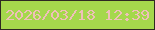 文字の大きさ：5、枠の色：2e2922、背景の色：a5d84c、文字の色：efc0b9 無料ブログパーツのブログ時計