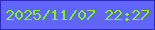 文字の大きさ：3、枠の色：2e2cbb、背景の色：6265fb、文字の色：7bf618 無料ブログパーツのブログ時計