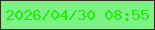 文字の大きさ：3、枠の色：2e311c、背景の色：7df286、文字の色：23ed07 無料ブログパーツのブログ時計