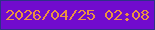 文字の大きさ：3、枠の色：2e3188、背景の色：710bce、文字の色：eb9241 無料ブログパーツのブログ時計