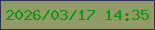 文字の大きさ：2、枠の色：2e3454、背景の色：929b63、文字の色：08971c 無料ブログパーツのブログ時計