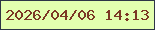 文字の大きさ：4、枠の色：2e3546、背景の色：e3ffaf、文字の色：7c3725 無料ブログパーツのブログ時計