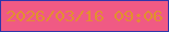 文字の大きさ：2、枠の色：2e36ab、背景の色：f05a84、文字の色：e28f30 無料ブログパーツのブログ時計