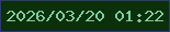文字の大きさ：2、枠の色：2e3781、背景の色：0b300a、文字の色：7ccea2 無料ブログパーツのブログ時計