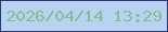 文字の大きさ：3、枠の色：2e3877、背景の色：b8d3f1、文字の色：87be90 無料ブログパーツのブログ時計