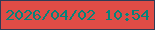 文字の大きさ：1、枠の色：2e3b55、背景の色：df4c46、文字の色：05837b 無料ブログパーツのブログ時計