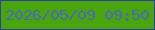 文字の大きさ：2、枠の色：2e3eac、背景の色：48a50a、文字の色：4a67c4 無料ブログパーツのブログ時計