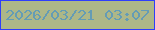 文字の大きさ：4、枠の色：2e3efb、背景の色：adb788、文字の色：649cb5 無料ブログパーツのブログ時計