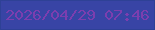 文字の大きさ：5、枠の色：2e4196、背景の色：3844a5、文字の色：7c3eaf 無料ブログパーツのブログ時計