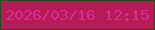 文字の大きさ：1、枠の色：2e461d、背景の色：b41c56、文字の色：df259a 無料ブログパーツのブログ時計