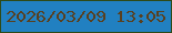 文字の大きさ：2、枠の色：2e4a18、背景の色：2180c1、文字の色：584020 無料ブログパーツのブログ時計
