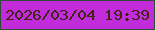 文字の大きさ：1、枠の色：2e4d37、背景の色：c12bda、文字の色：3f2614 無料ブログパーツのブログ時計
