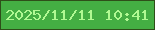文字の大きさ：2、枠の色：2e4e19、背景の色：44ae43、文字の色：b1f993 無料ブログパーツのブログ時計