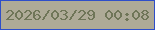 文字の大きさ：5、枠の色：2e4ec9、背景の色：aeaa97、文字の色：6f7558 無料ブログパーツのブログ時計