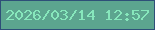 文字の大きさ：4、枠の色：2e4f78、背景の色：5ca58f、文字の色：87e7bc 無料ブログパーツのブログ時計
