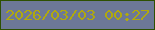 文字の大きさ：3、枠の色：2e5001、背景の色：6d7897、文字の色：b0a90e 無料ブログパーツのブログ時計