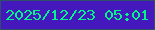 文字の大きさ：4、枠の色：2e5066、背景の色：4418bc、文字の色：04f68a 無料ブログパーツのブログ時計