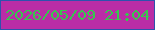 文字の大きさ：3、枠の色：2e52ad、背景の色：ba2da6、文字の色：37c74e 無料ブログパーツのブログ時計
