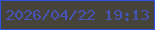 文字の大きさ：2、枠の色：2e52e2、背景の色：46433b、文字の色：4454b9 無料ブログパーツのブログ時計