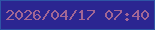 文字の大きさ：2、枠の色：2e55a5、背景の色：2b2591、文字の色：a16695 無料ブログパーツのブログ時計