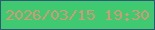 文字の大きさ：4、枠の色：2e5873、背景の色：3fca72、文字の色：d49877 無料ブログパーツのブログ時計