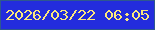 文字の大きさ：5、枠の色：2e588e、背景の色：232cdd、文字の色：fce77d 無料ブログパーツのブログ時計