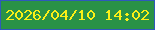 文字の大きさ：4、枠の色：2e59bb、背景の色：299246、文字の色：fbf017 無料ブログパーツのブログ時計